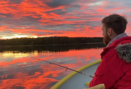 Отдых в Финляндии рыбалка вечером Merikoivula